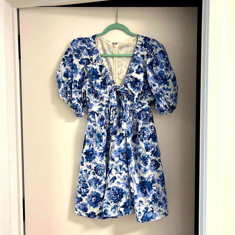 Abercrombie & Fitch Blue Floral Mini Dress